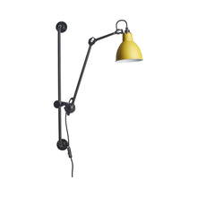 Load image into Gallery viewer, Lampe Gras N°210 Swing Arm LED Wall Light in Yellow (Round Shade).
