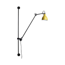 Load image into Gallery viewer, Lampe Gras N°214 Swing Arm LED Wall Light in Yellow (Round Shade).
