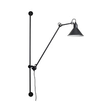 Load image into Gallery viewer, Lampe Gras N°214 Swing Arm LED Wall Light in Black (Conic Shade).
