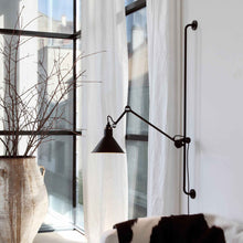 Load image into Gallery viewer, Lampe Gras N°214 Swing Arm LED Wall Light in office.
