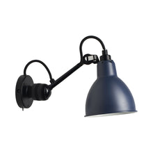 Load image into Gallery viewer, Lampe Gras N°304 LED Wall Light in Blue (Switch On Cable/Round Shade).
