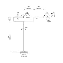 Load image into Gallery viewer, Lampe Gras N°411 LED Floor Lamp - line drawing.
