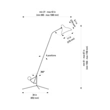 Load image into Gallery viewer, Mantis BS1 LED Floor Lamp - line drawing.
