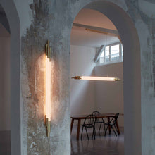 Load image into Gallery viewer, Org Linear LED Pendant Light in dining room.
