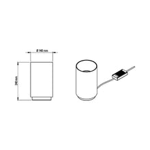 Load image into Gallery viewer, Tobo 140 Floor Lamp - line drawing.
