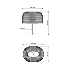 Load image into Gallery viewer, Yasuke LED Table Lamp - line drawing.
