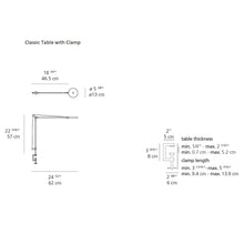 Load image into Gallery viewer, Demetra Classic LED Table Lamp - line drawing.
