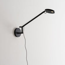 Load image into Gallery viewer, Demetra LED Wall Light in Matte Black/Micro (2700K).
