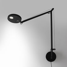 Load image into Gallery viewer, Demetra LED Wall Light in Matte Black/Classic (2700K).
