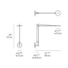 Load image into Gallery viewer, Demetra LED Wall Light - line drawing.
