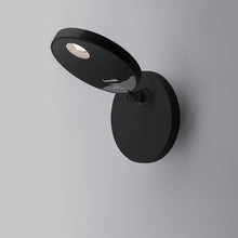Load image into Gallery viewer, Demetra Spot LED Wall Light in Matte Black/Off (2700K).
