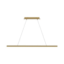 Load image into Gallery viewer, Dessau LED Linear Suspension Light in Natural Brass.
