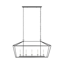 Load image into Gallery viewer, Dianna Linear Pendant Light in Medium/Midnight Black.
