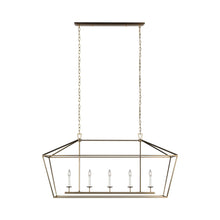 Load image into Gallery viewer, Dianna Linear Pendant Light in Medium/Satin Brass.
