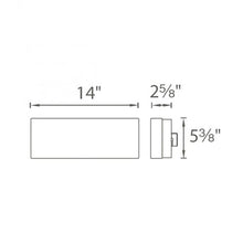 Load image into Gallery viewer, Dice LED Rectangular Flush Mount Ceiling Light - line drawing.
