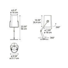 Load image into Gallery viewer, Fork Table Lamp - line drawing.
