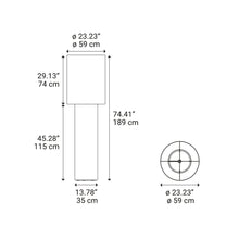 Load image into Gallery viewer, Pipe Floor Lamp - line drawing.
