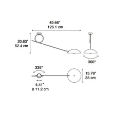 Load image into Gallery viewer, Spring Wall Light - line drawing.
