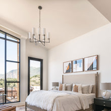 Load image into Gallery viewer, Dillon Chandelier in bedroom.
