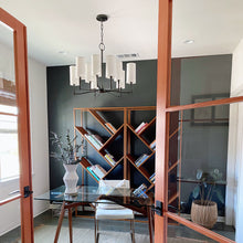 Load image into Gallery viewer, Dillon Chandelier in living room.
