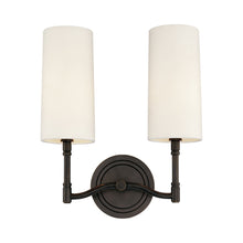 Load image into Gallery viewer, Dillon Two Light Wall Light in Old Bronze.
