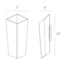 Load image into Gallery viewer, Dink LED Wall Light - line drawing.
