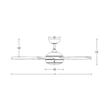 Load image into Gallery viewer, Disc II LED Ceiling Fan - line drawing.
