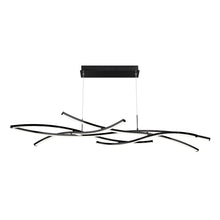 Load image into Gallery viewer, Divergence LED Linear Pendant Light in Black (64-Inch).
