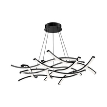 Load image into Gallery viewer, Divergence LED Linear Pendant Light in Black (44-Inch).
