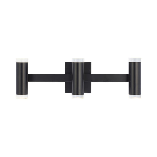 Dobson II LED Bath Wall Light in Black.