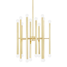 Load image into Gallery viewer, Dona Chandelier in Aged Brass.
