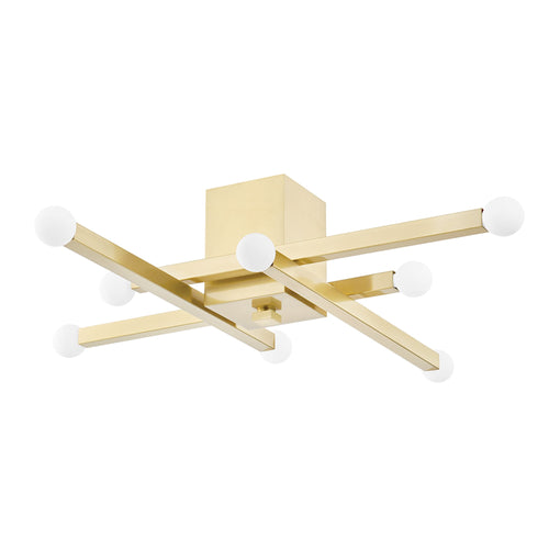 Dona Flush Mount Ceiling Light in Gold.
