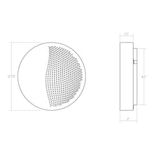 Load image into Gallery viewer, Dotwave™ Round Outdoor LED Wall Light - line drawing.
