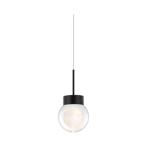Double Bubble LED Pendant Light in Black.