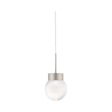 Load image into Gallery viewer, Double Bubble LED Pendant Light in Satin Nickel.
