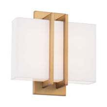Load image into Gallery viewer, Downton LED Wall Light in 2700K/Aged Brass.
