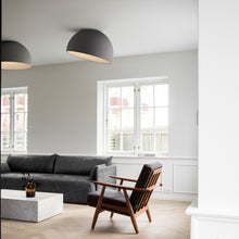 Load image into Gallery viewer, Duo Bowl LED Ceiling Light in living room.
