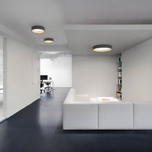 Load image into Gallery viewer, Duo LED Flush Mount Ceiling Light in living room.
