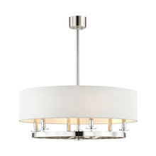Load image into Gallery viewer, Durham Pendant Light in 6-Light/Polished Nickel.
