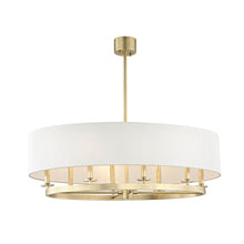 Load image into Gallery viewer, Durham Pendant Light in 8-Light/Aged Brass.
