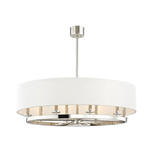 Load image into Gallery viewer, Durham Pendant Light in 8-Light/Polished Nickel.
