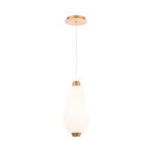 Load image into Gallery viewer, Amelia LED Mini Pendant Light in Aged Brass.
