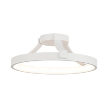 Load image into Gallery viewer, Chaucer LED Flush Mount Ceiling Light in White.
