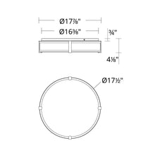 Load image into Gallery viewer, Constantine LED Flush Mount Ceiling Light - line drawing.
