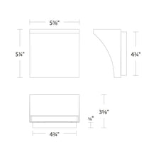 Load image into Gallery viewer, Cornice LED Wall Light - line drawing.
