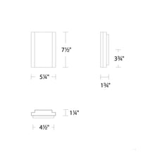 Load image into Gallery viewer, Layne LED Wall Light - line drawing.
