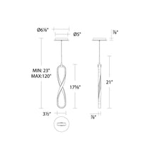 Load image into Gallery viewer, Marise LED Mini Pendant Light - line drawing
