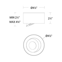 Load image into Gallery viewer, Peek Outdoor LED Flush Mount Ceiling Light - line drawing.
