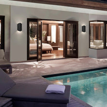 Load image into Gallery viewer, Summit Outdoor LED Wall Light in outside area.
