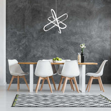 Load image into Gallery viewer, Valerius LED Chandelier in dining room.
